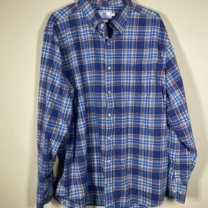 Southern Tide Men's Plaid Blue Button-Up Shirt XXL Classic Fit!